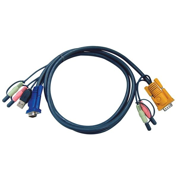 ATEN USB KVM Cable with 3 in 1 SPHD and Audio 5m