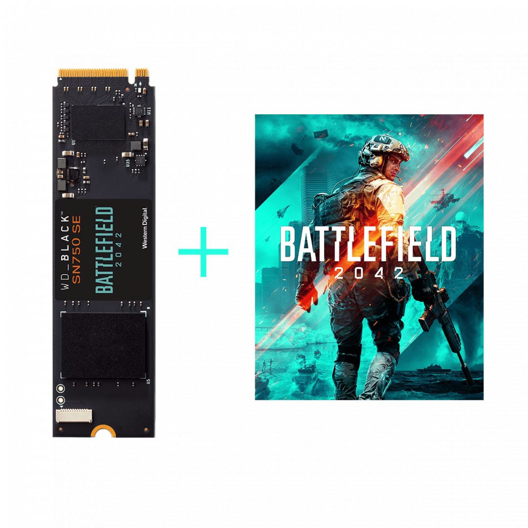Western Digital 1TB M.2 2280 NVMe SN750 SE with Battlefield 2042