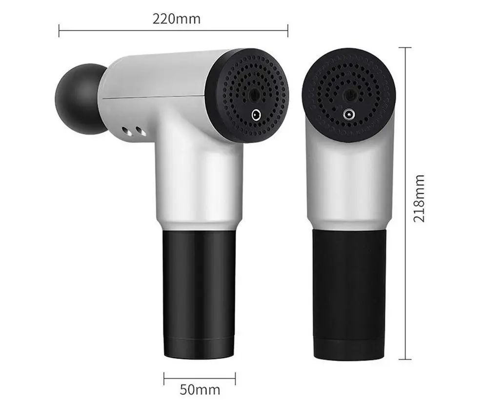 Platinet Sport Pro Cordless Massage Gun + 4 massage tips Silver