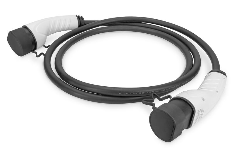 Digitus EV Charging - Three Phase 415V 16A Type 2 to Type 2 Standard Charger cable 10m Black