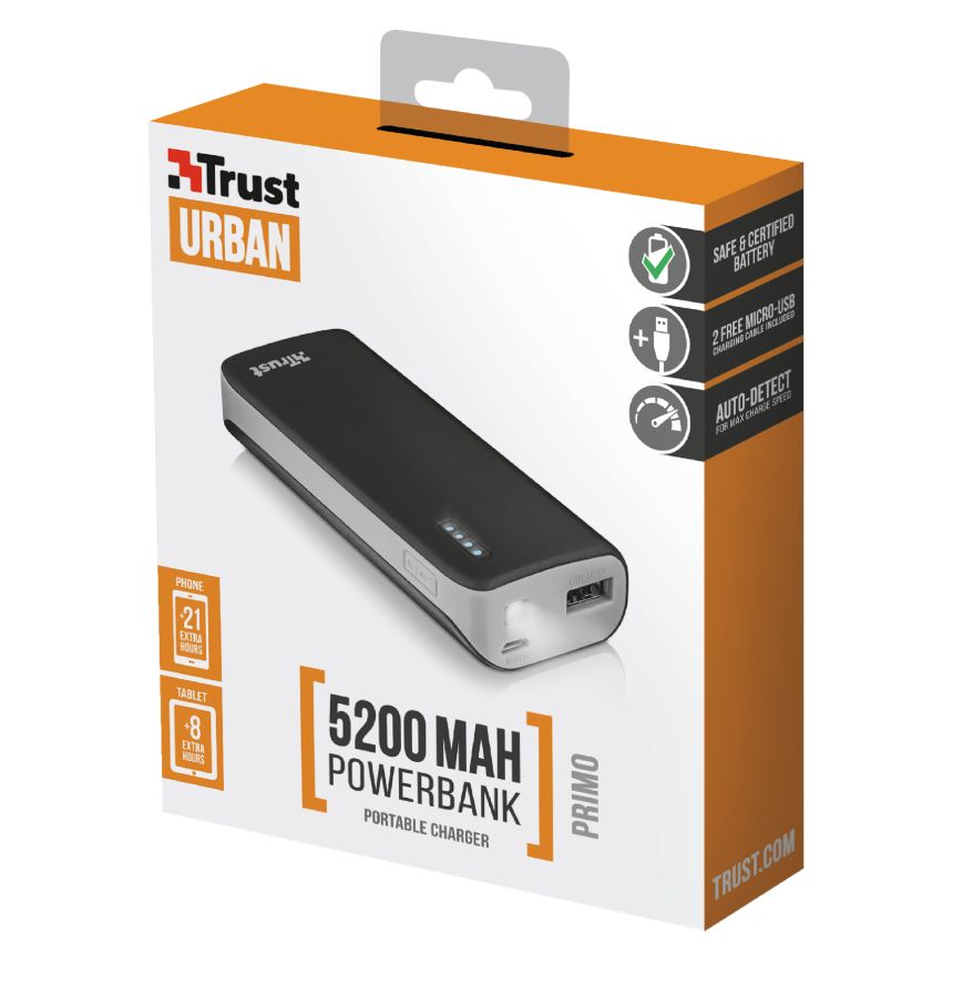 Trust Urban Primo 5200mAh PowerBank Black