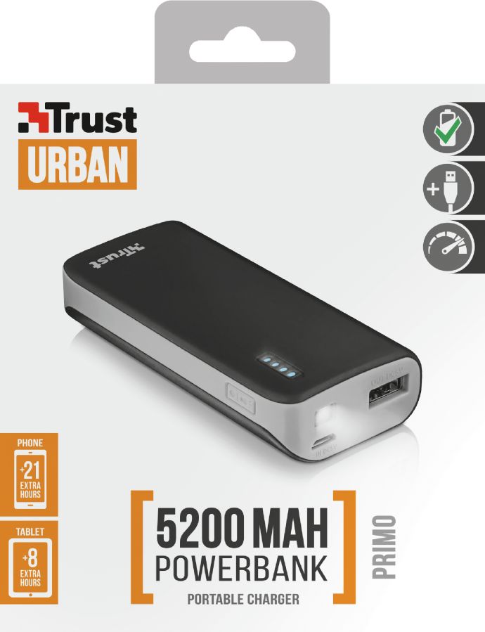 Trust Urban Primo 5200mAh PowerBank Black