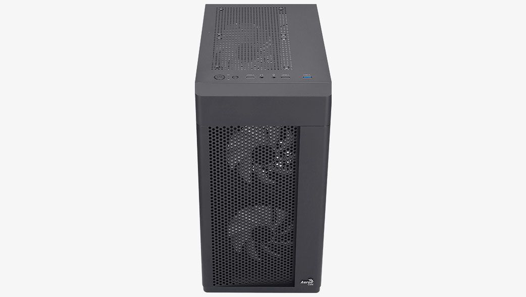 Aerocool Hexform-G-BK-V2 RGB Tempered Glass Black