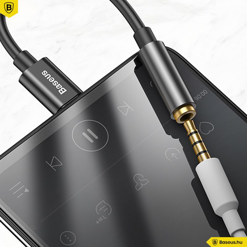 Baseus L54 USB-C 3,5mm jack Audio adapter Black