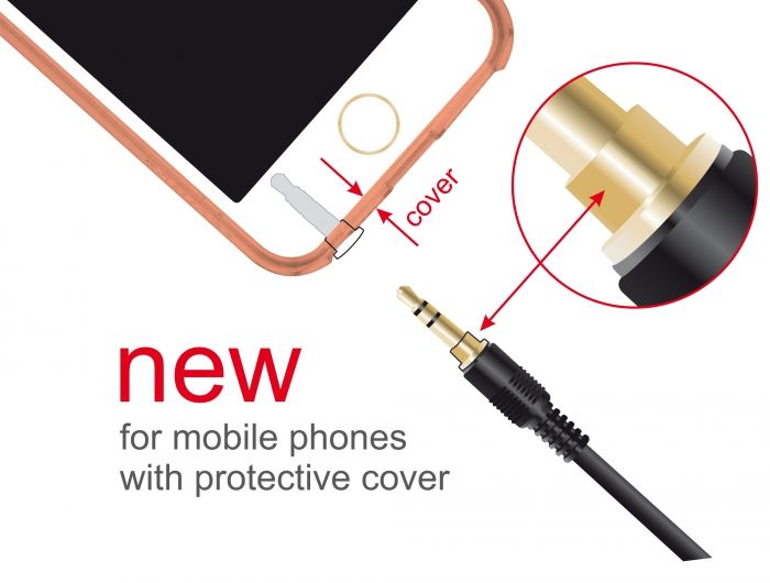 DeLock Stereo Jack Extension Cable 3.5 mm 3 pin male to female 5m Black