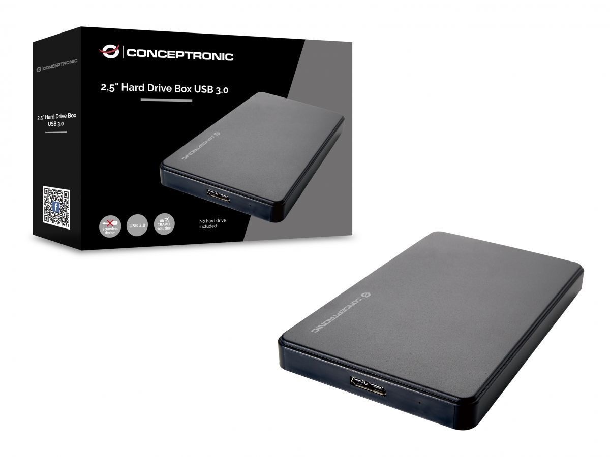 Conceptronic  2,5" USB3.0 SATAIII Enclosure Black