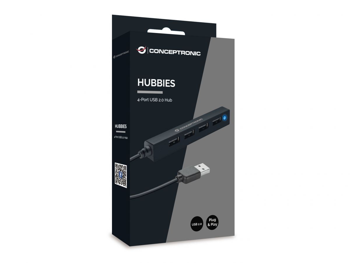 Conceptronic  4-Port USB 2.0 HUB Black