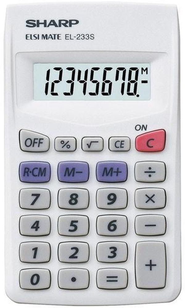 Sharp EL233S Zsebszámológép White