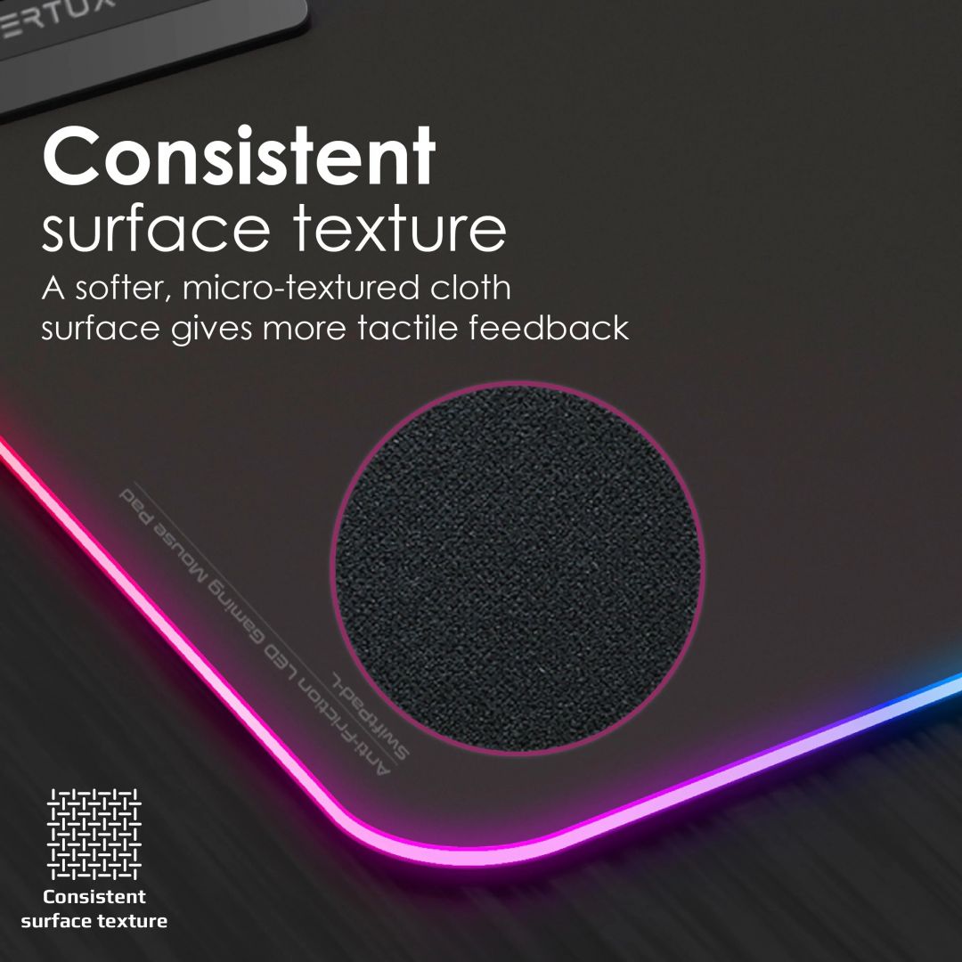 VERTUX Swiftpad-L Egérpad Black