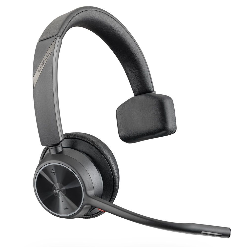 Poly Plantronics Voyager 4310 MS Mono without Charge Stand Wireless Headset Black