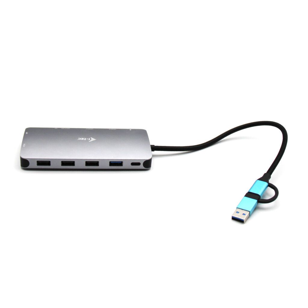 I-TEC USB 3.0 USB-C/Thunderbolt 3x Display Metal Nano Dock with LAN + Power Delivery 100 W