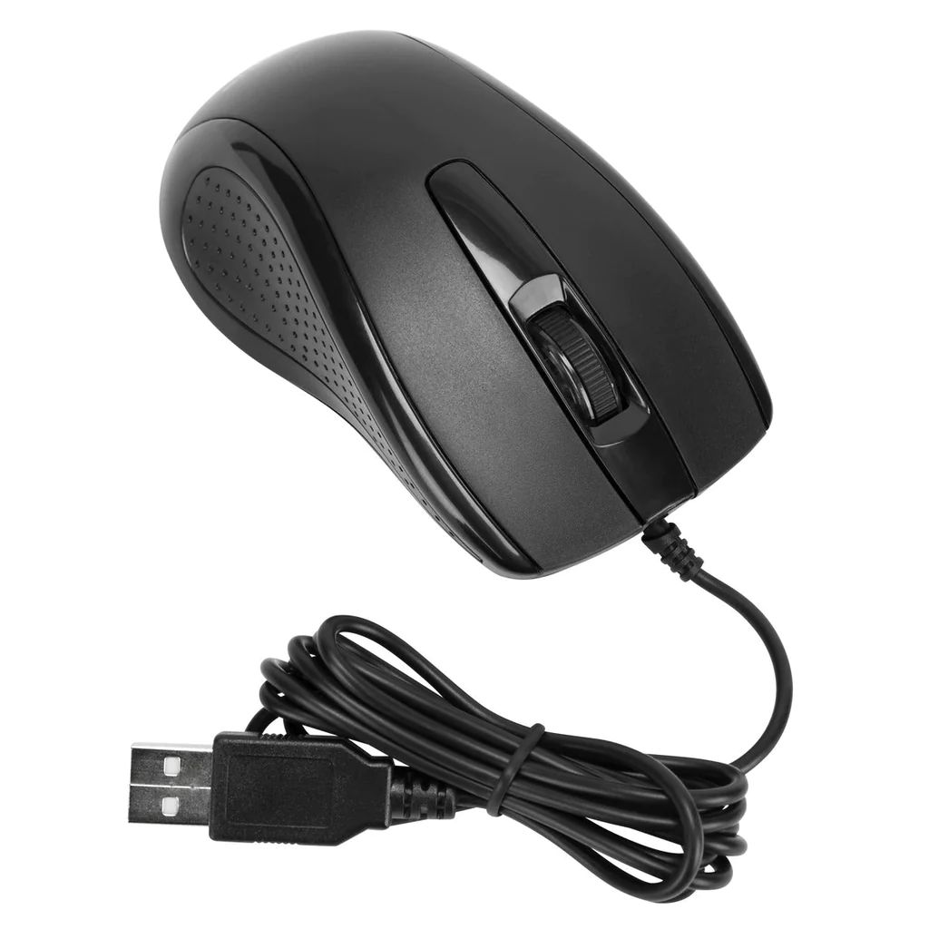 Targus Full-Size Optical Antimicrobial Wired Mouse Black