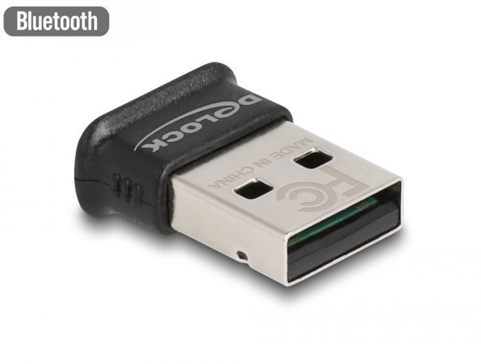 DeLock USB Bluetooth 5.0 Adapter Class 1 in micro design Operating range up to 100 meter