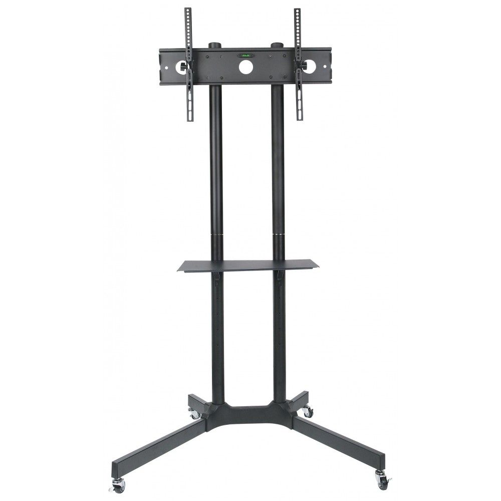TECHLY  30"-65" Floor Trolley with Shelf Support LCD / LED / Plasma Black