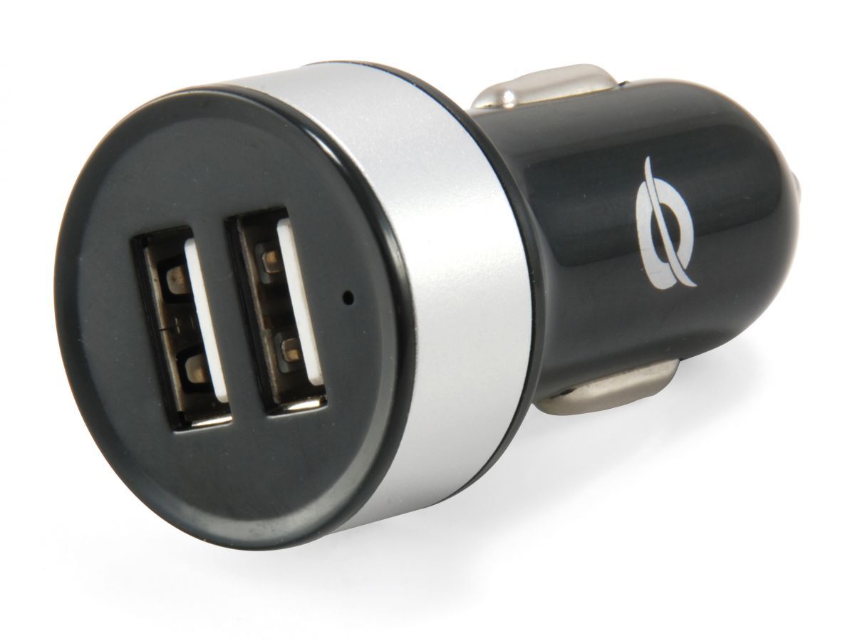 Conceptronic  CUSBCAR2A 2-Port USB Car Tablet Charger 2,1A Black
