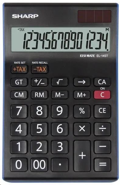 Sharp EL-145T Asztali számológép Black