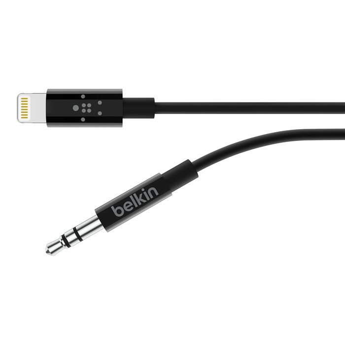 Belkin 3.5 mm Audio Cable With Lightning Connector Black