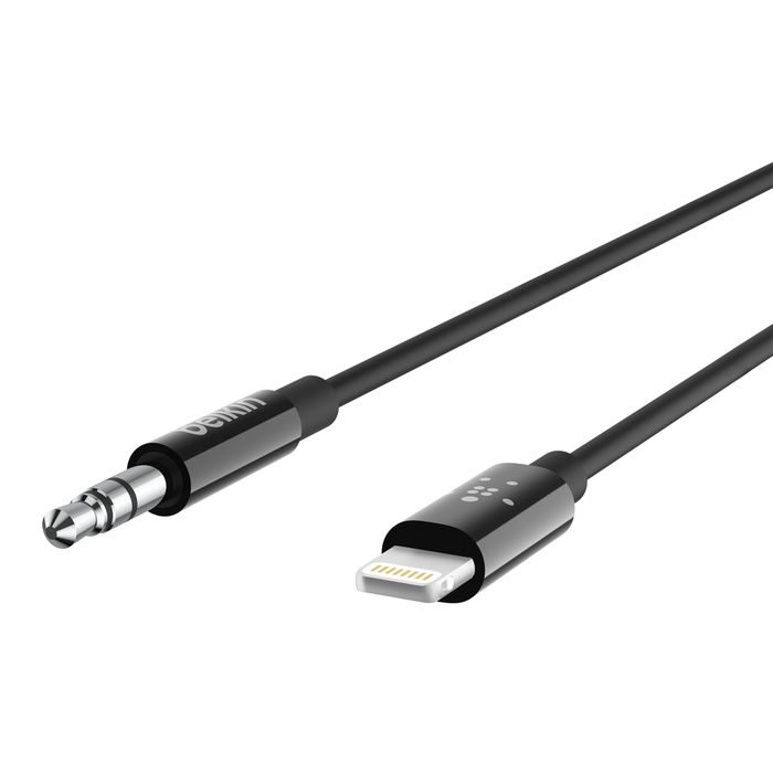 Belkin 3.5 mm Audio Cable With Lightning Connector Black