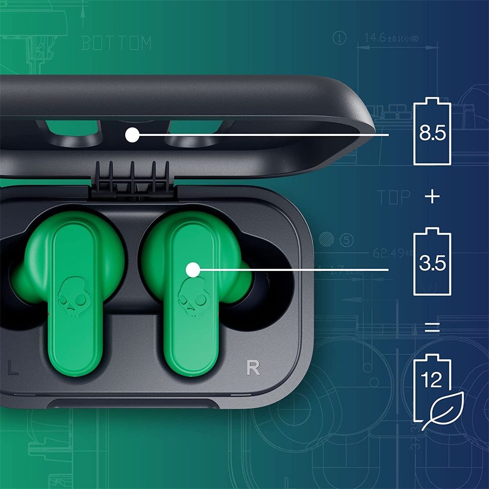Skullcandy Dime 2 S2DBW-P740 True Wireless Bluetooth Earbuds Dark Blue/Green
