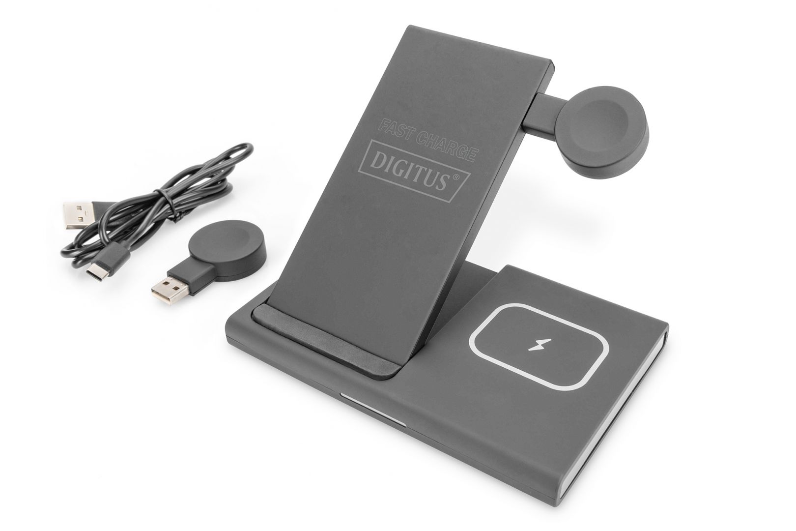 Digitus DA-10084 3in1 Charging Station foldable wireless Black