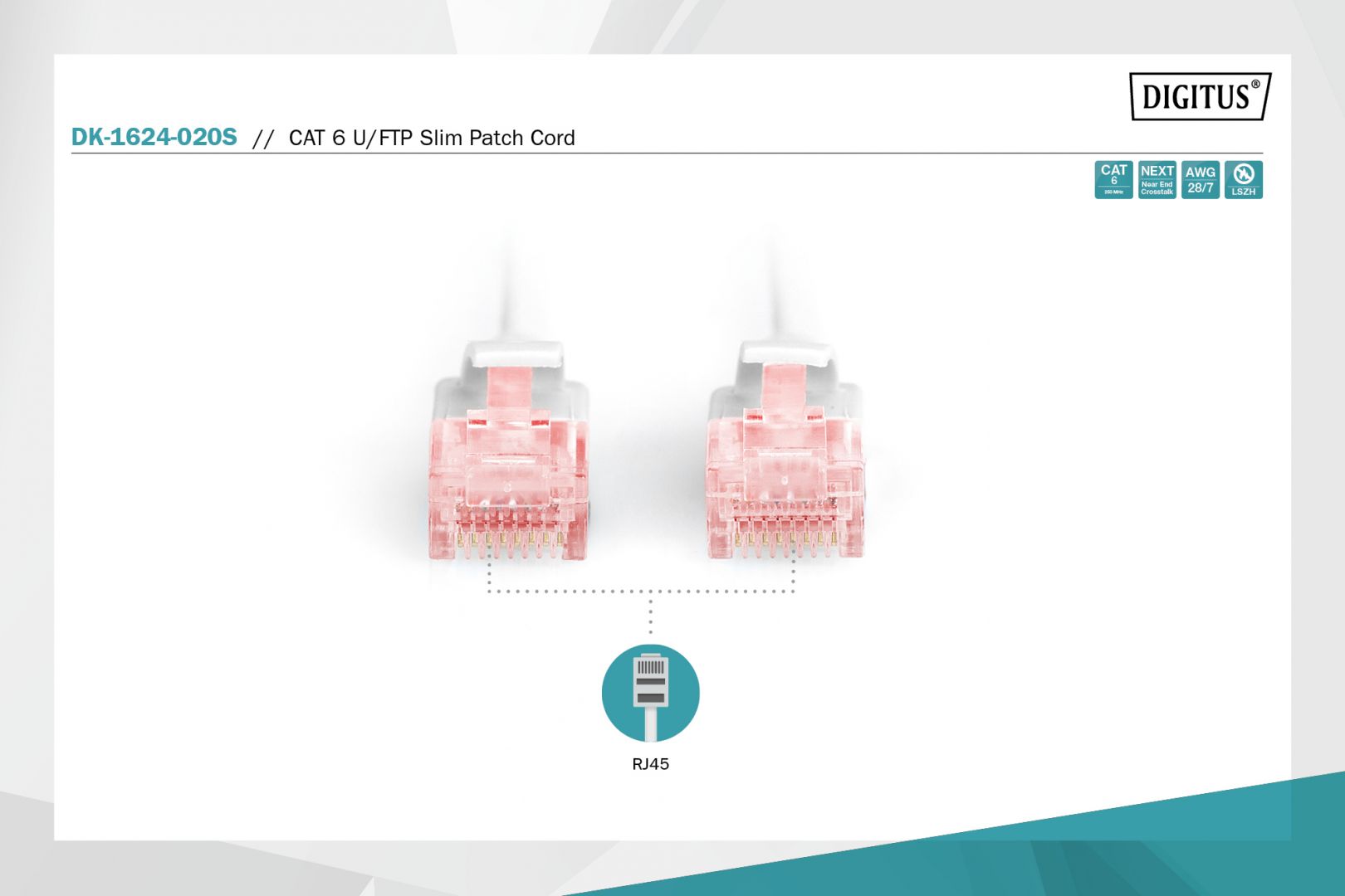 Digitus CAT6 U-FTP Patch Cable 2m Grey