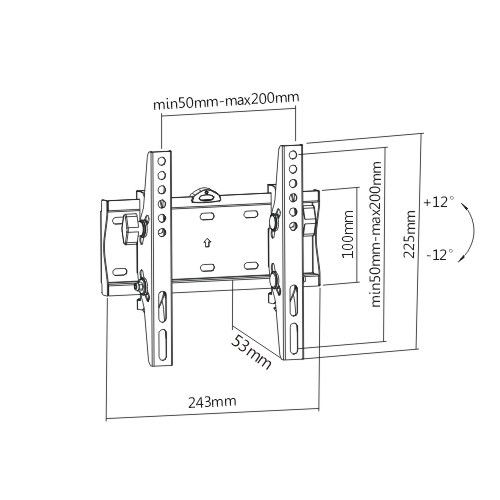 Gembird WM-42T-02 Tilt TV Wall Mount 23”-42” Black