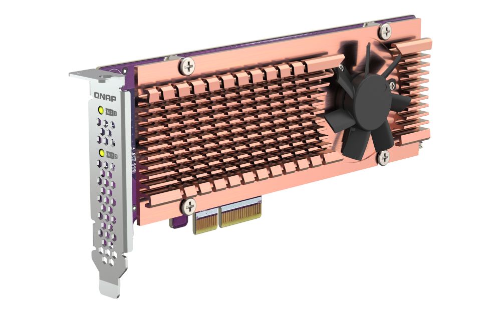 QNAP QM2-2P-344A Dual M.2 22110/2280 PCIe NVMe SSD Expansion Card