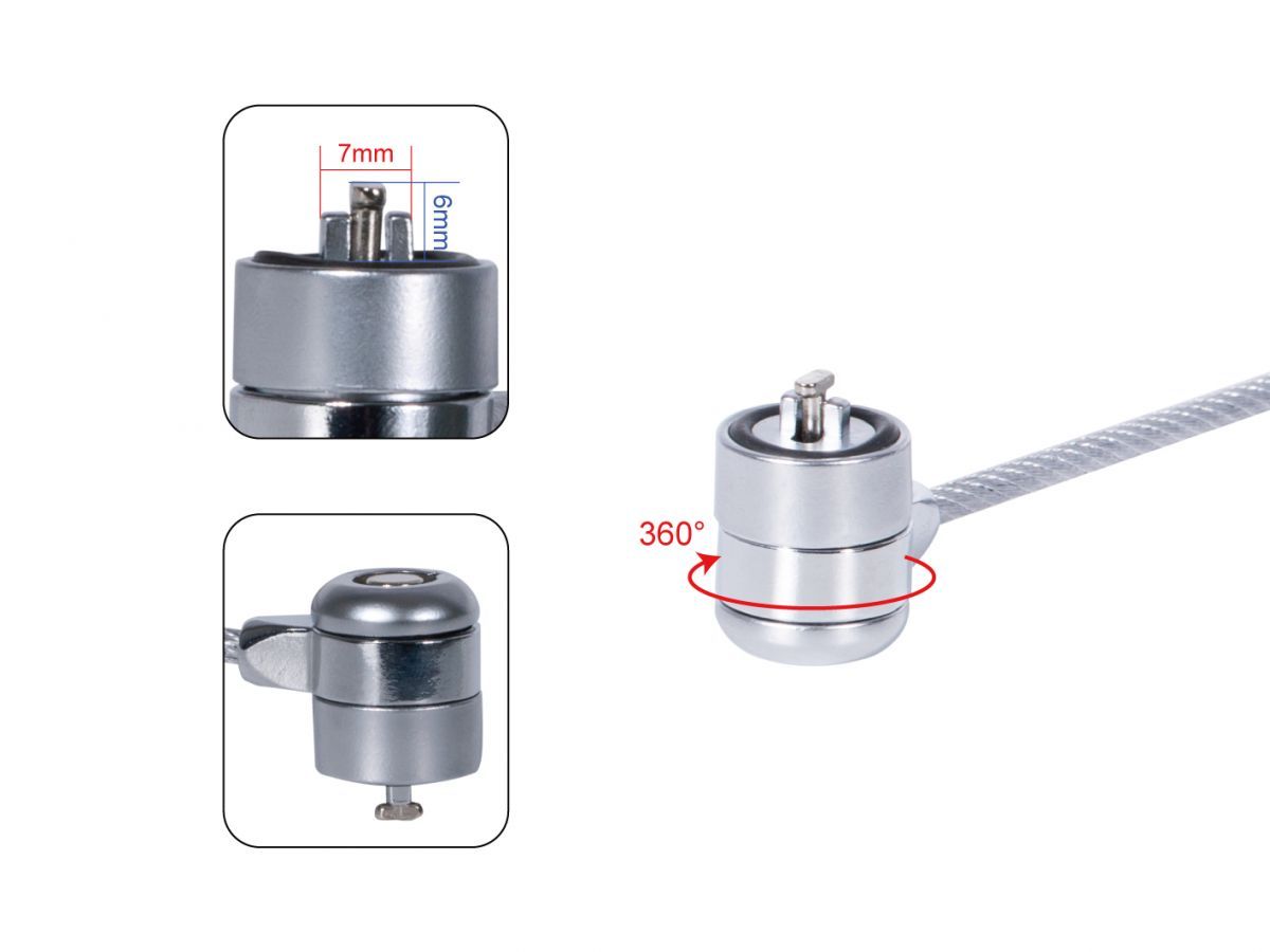 Conceptronic  CNBSLOCK15 Keyed Laptop Lock 1.5m