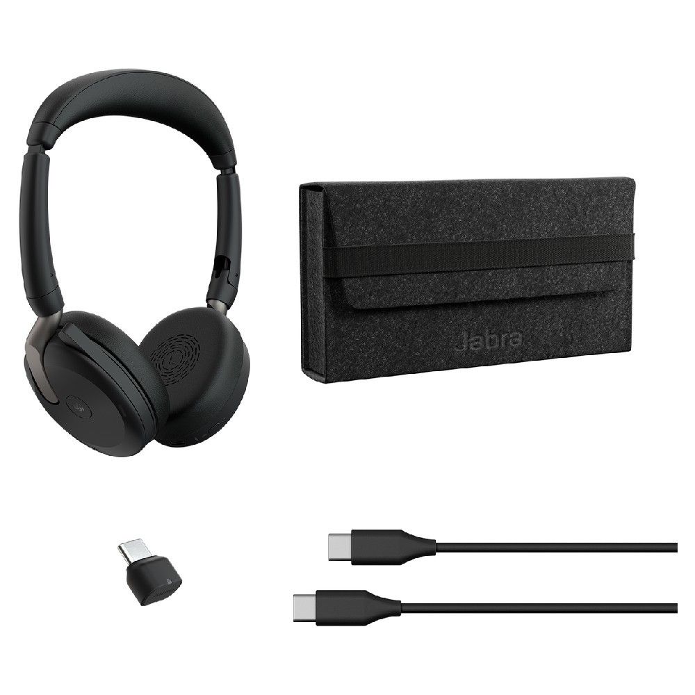 Jabra Evolve2 65 Flex UC Stereo Bluetooth Headset Black