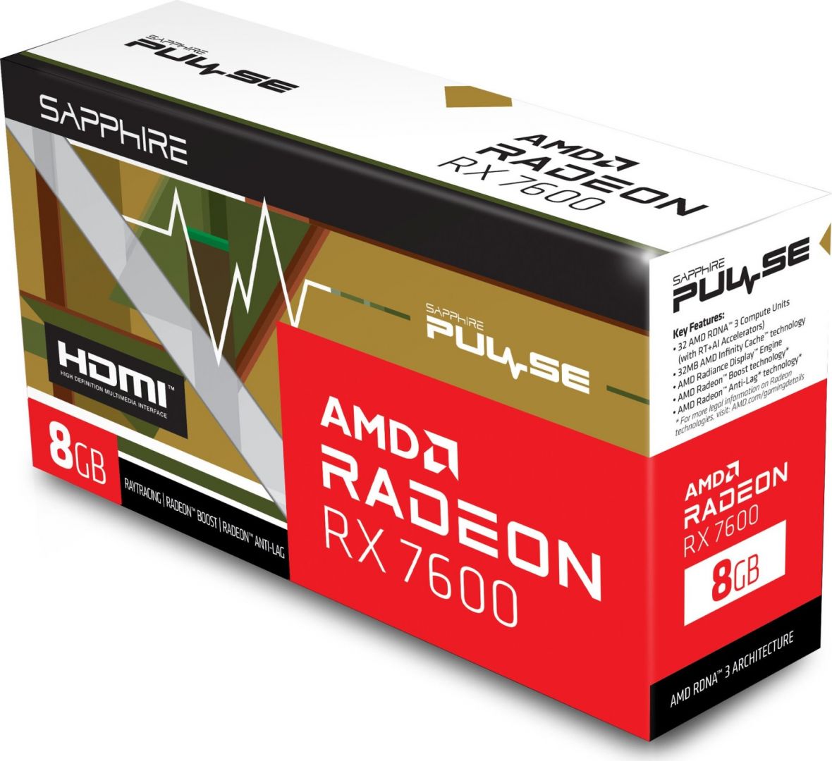 Sapphire Radeon RX 7600 8GB Pulse Gaming OC
