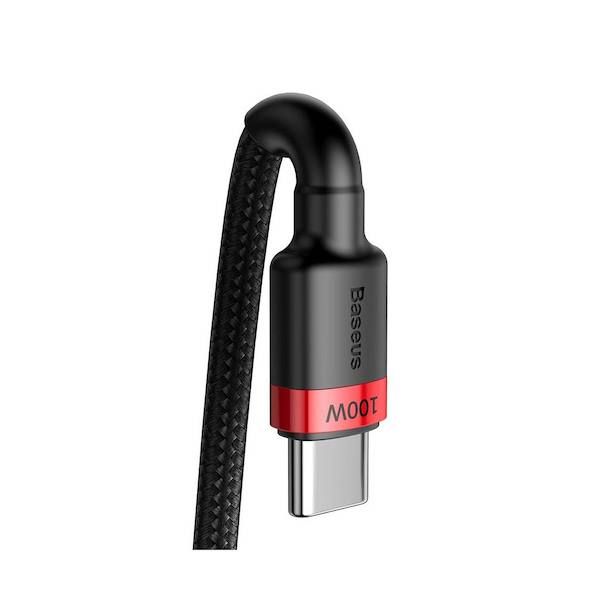 Baseus Baseus Cafule Type-C/Type-C 100W Cable 2m Black/Red