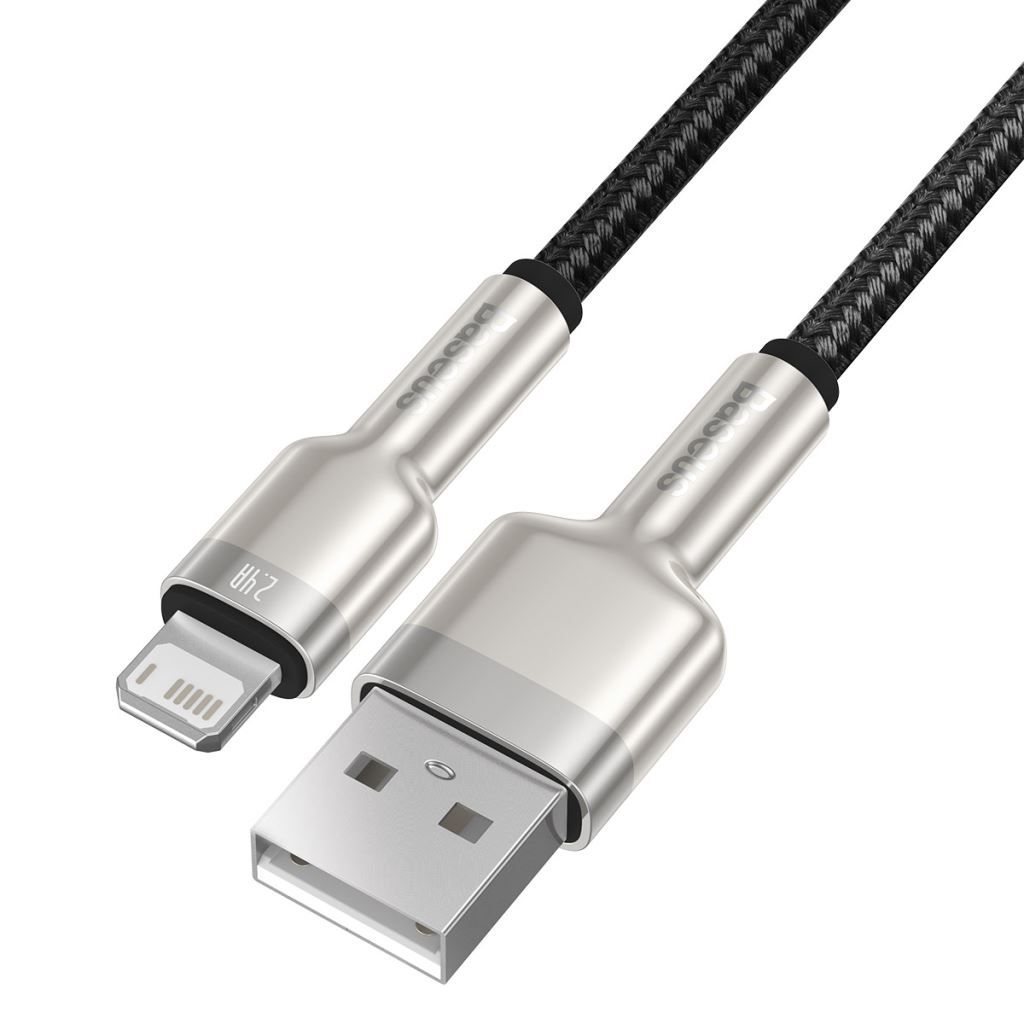 Baseus Cafule Series Metal USB - Lightning Cable 2.4A 25cm Black