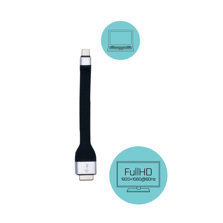 I-TEC USB-C Flat VGA Adapter 1920 x 1080p/60 Hz
