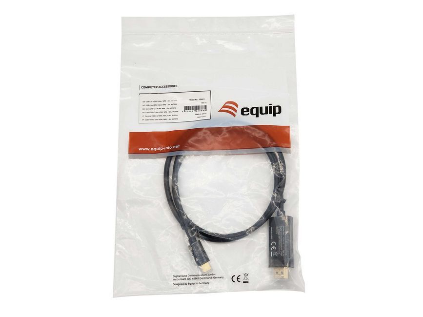 EQuip USB-C to HDMI 4K/30Hz cable 3m Black