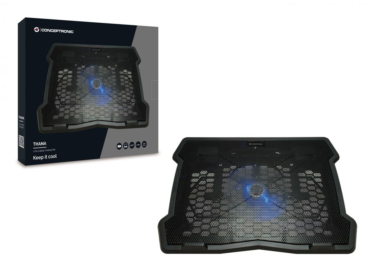 Conceptronic  THANA05B 1-Fan Laptop Cooling Pad Black