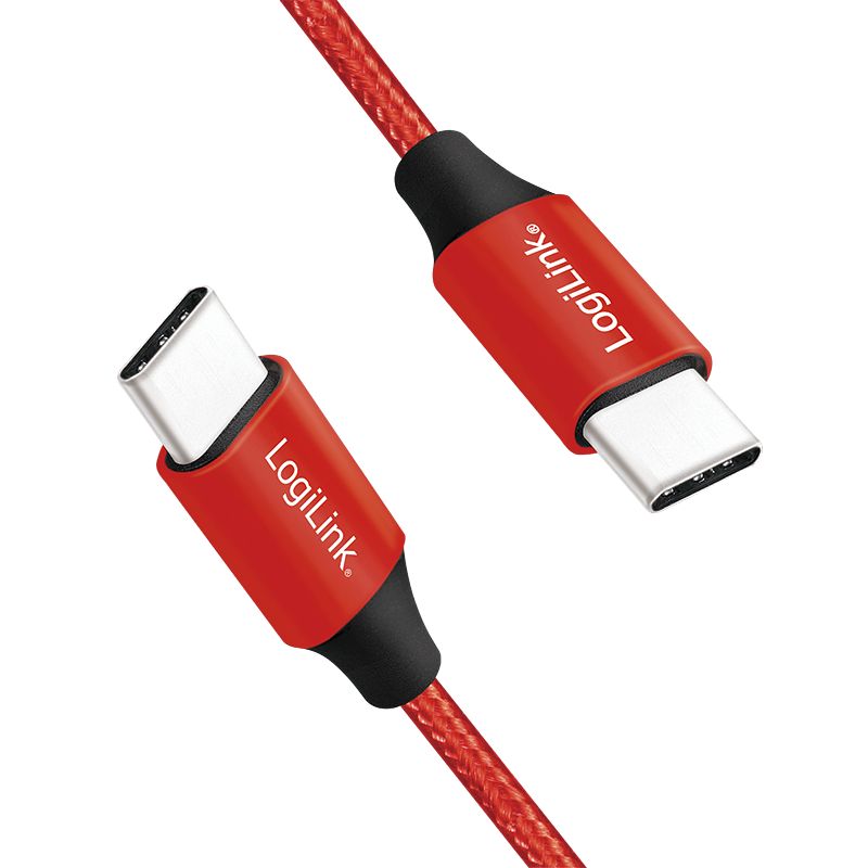 Logilink USB 2.0 Type-C cable C/M to USB-C/M 0,3m Red