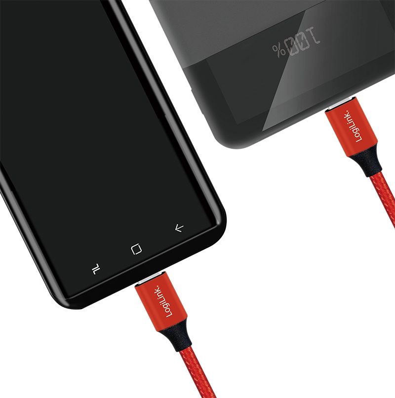 Logilink USB 2.0 Type-C cable C/M to USB-C/M 0,3m Red
