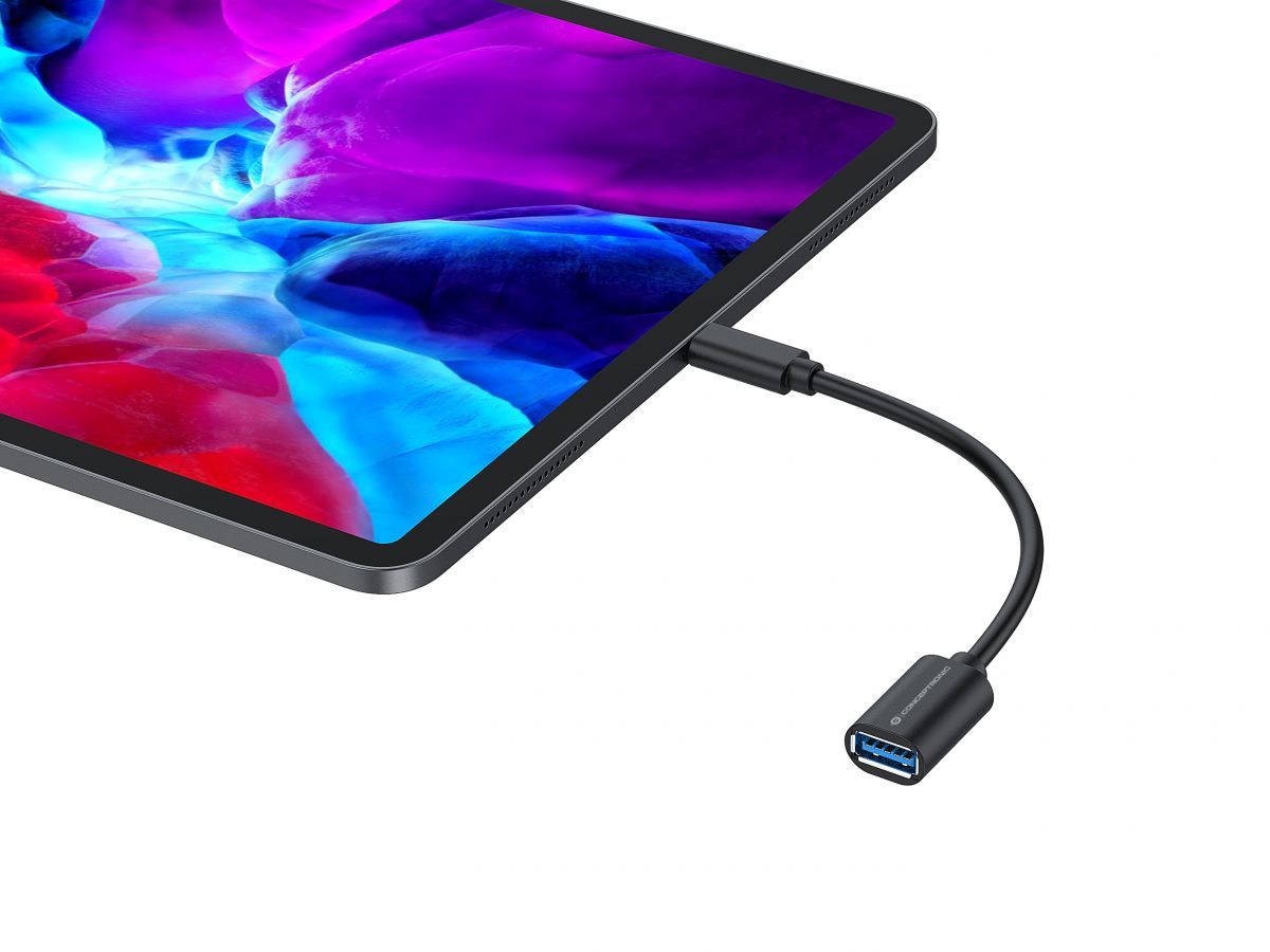 Conceptronic  USB-C to USB-A OTG Adapter 20cm Black (2-Pack)