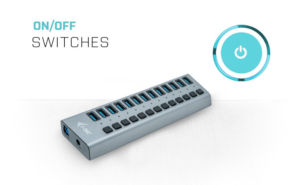 I-TEC 13 port USB 3.0 Charging Hub+Power Adapter 60W Grey