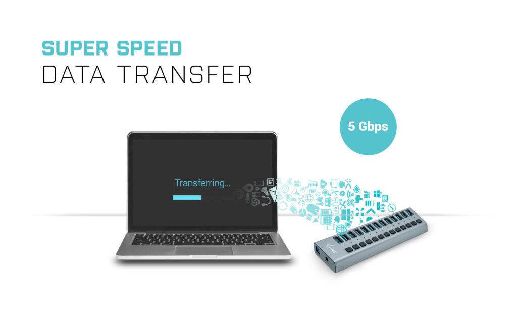 I-TEC 13 port USB 3.0 Charging Hub+Power Adapter 60W Grey