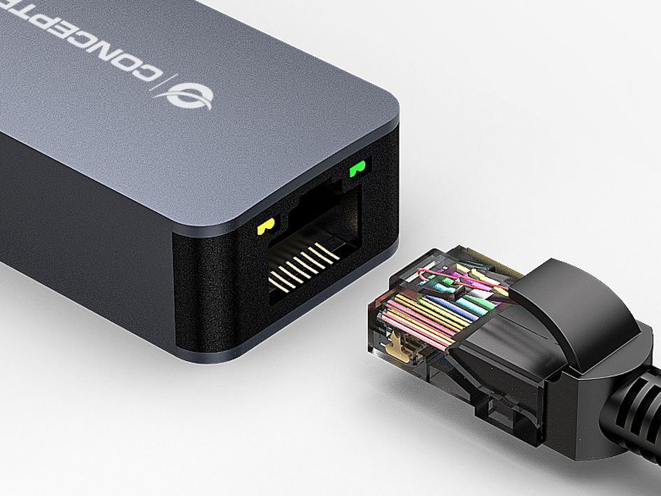 Conceptronic  ABBY12G 2.5G Ethernet USB3.0 Adapter, Wake-on-LAN, Compatible with Nintendo Switch