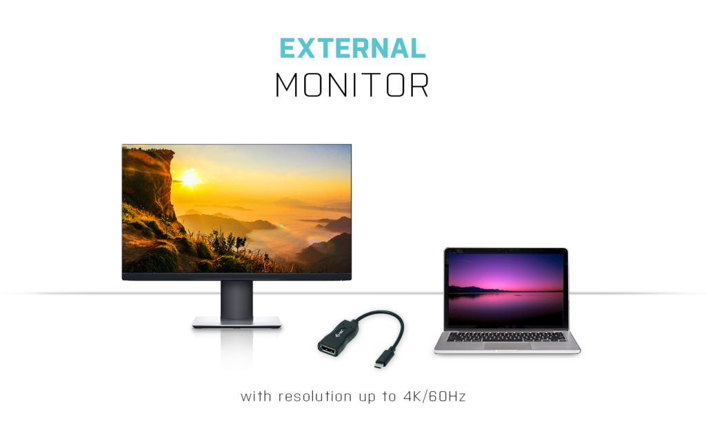 I-TEC USB-C to Display Port 4K/60 Hz Adapter cable Black