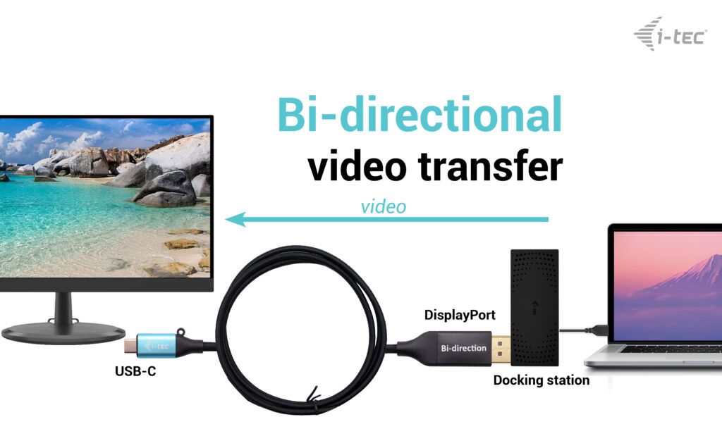 I-TEC USB-C DisplayPort Bi-Directional Cable Adapter 8K/30Hz 1,5m