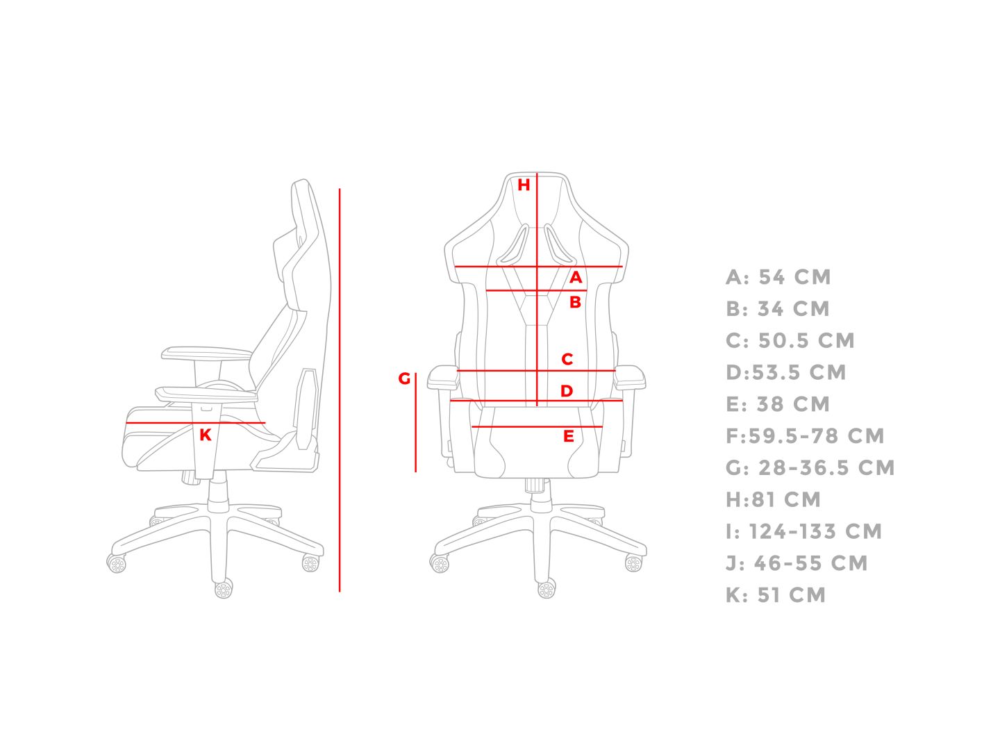 Genesis Nitro 650 Gaming Chair White/Black