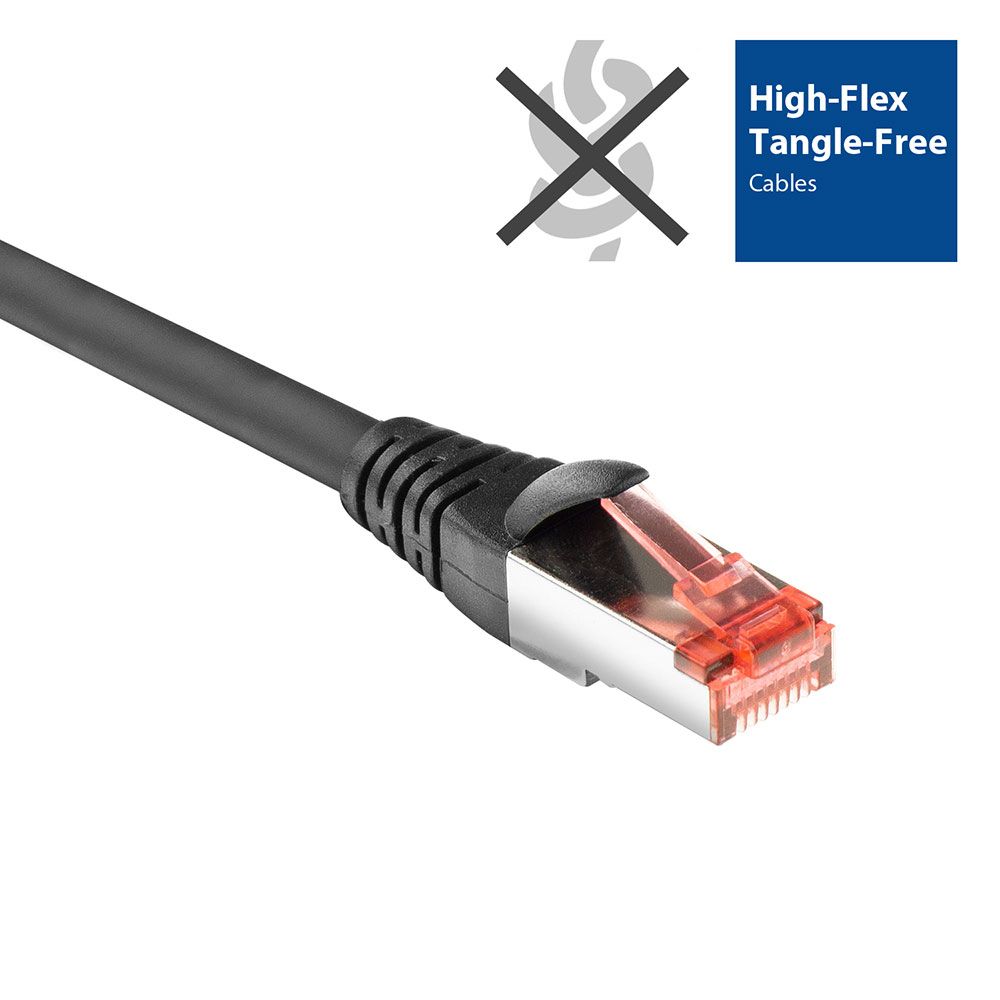 ACT CAT6A U/FTP Patch Cable 0,5m Black