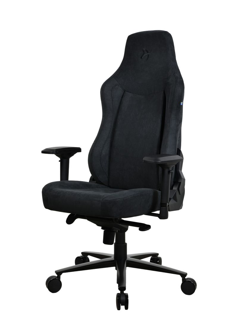 Arozzi Vernazza Supersoft Fabric Gaming Chair Pure Black