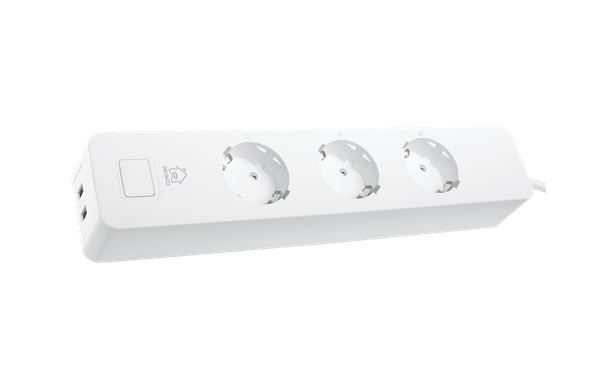 Deltaco SH-P03USB2 Smart Home okos elosztó Wi-Fi 13A 3 dugalj + 2 USB 1,5m White
