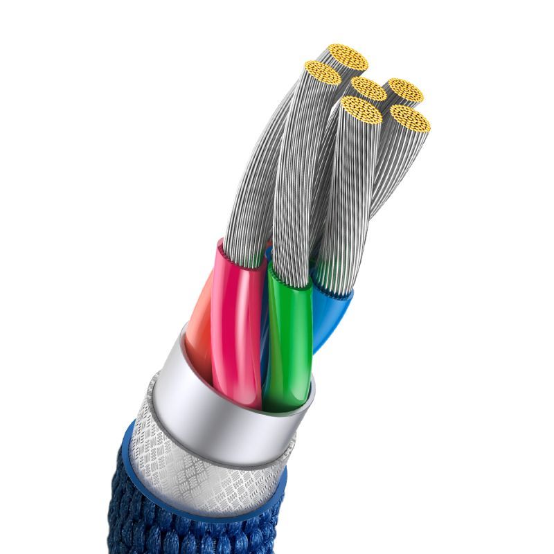 Baseus Crystal Shine USB USB-C Cable 100W 2m Blue