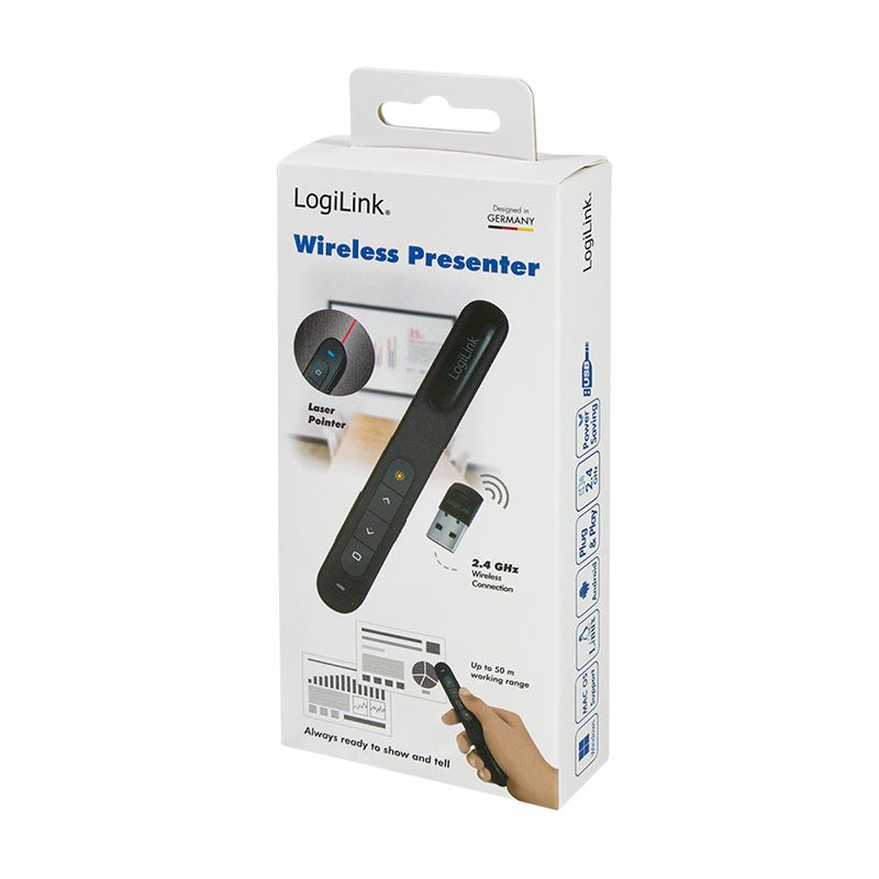 Logilink ID0190 Wireless Presenter Red Laser Black