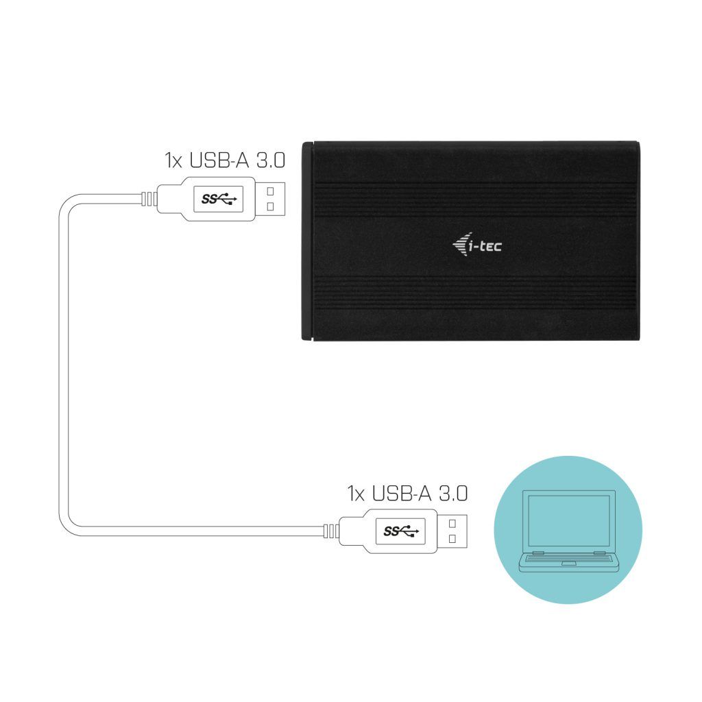 I-TEC MySafe Advance AluBasic 2,5" USB 3.0 Black